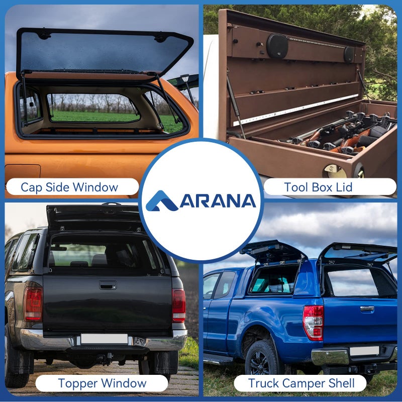 ARANA C16-03795 Gas Struts 12 inch 24LB/107N, C16-33420A C16-09903 12 inch Gas Shock Lift Supports for Leer Camper Shell Topper Window Truck Canopy Cap Toolbox Snugtop Replacement Parts, 2Pcs - Image 4